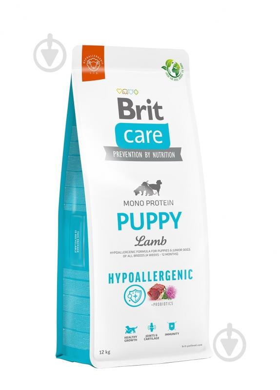 Корм сухий для усіх порід Brit Care Hypoallergenic Puppy з ягням 12 кг - фото 1