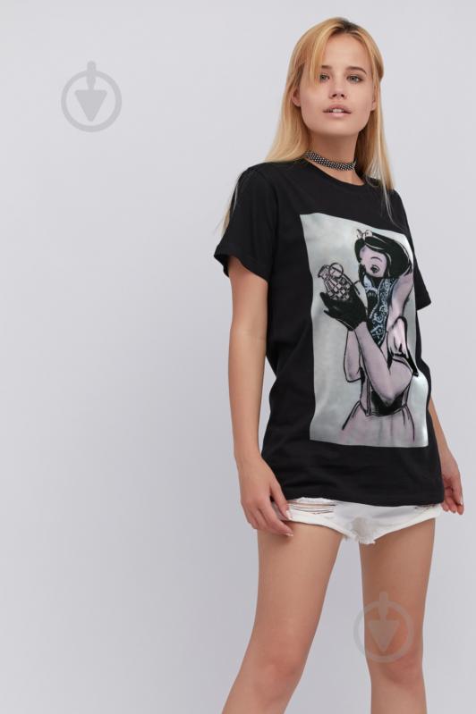 Футболка YAPPI Oversize WB3038 р.S черный - фото 1
