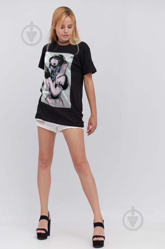 Футболка YAPPI Oversize WB3038 р.S черный - фото 2
