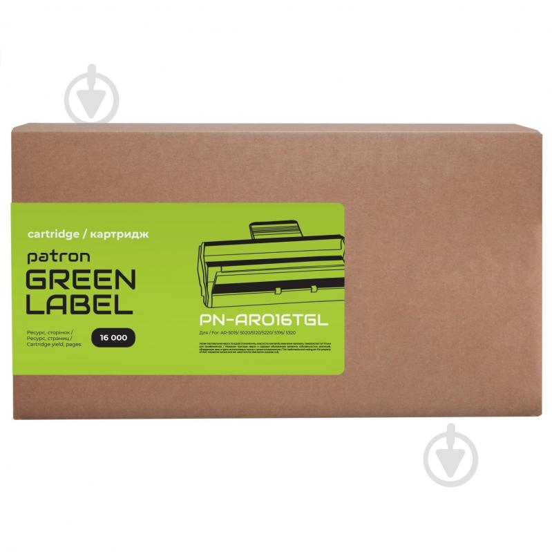 Картридж Patron Sharp AR-016T Green Label (PN-AR016TGL) черный - фото 3