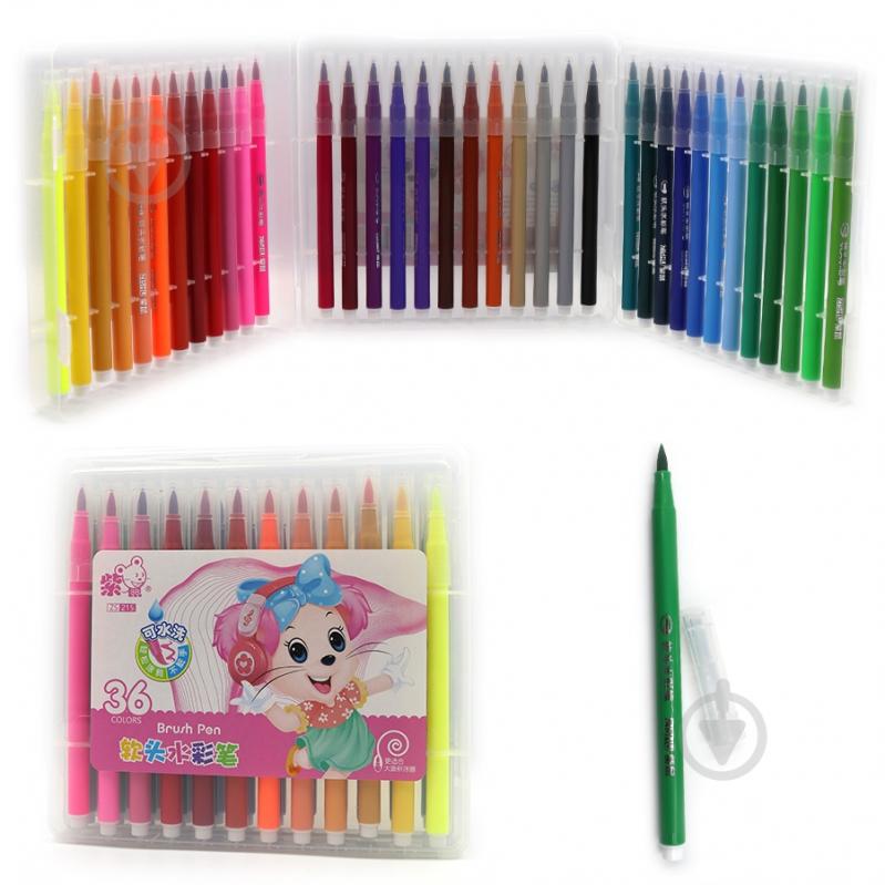 Набір фломастерів-пензлів 215-36 Mouse 36 кольорів Josef Otten - фото 1 Набір фломастерів-пензлів 215-36 Mouse 36 кольорів Josef Otten - фото 1