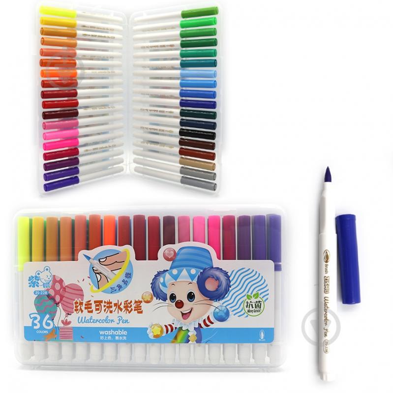 Набір фломастерів-пензлів 228-36 Mouse 36 кольорів J.Оtten - фото 1 Набір фломастерів-пензлів 228-36 Mouse 36 кольорів J.Оtten - фото 1