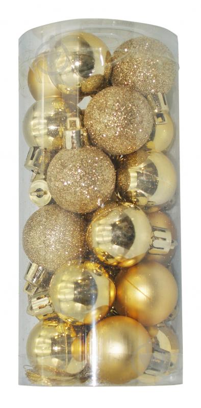 Набір ялинкових куль SYQC-012221 в асортименті d 30 мм 24 шт./уп. - фото 1 Набір ялинкових куль SYQC-012221 в асортименті d 30 мм 24 шт./уп. - фото 1