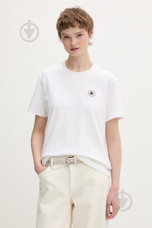 Футболка Converse Chuck Patch Tee CVW5T108-WHT р.M белый - фото 1 Футболка Converse Chuck Patch Tee CVW5T108-WHT р.M белый - фото 1