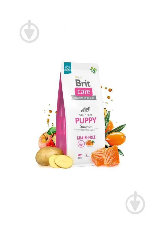 Корм сухий беззерновий для усіх порід Brit Care Grain-free Puppy з лососем 12 кг - фото 2