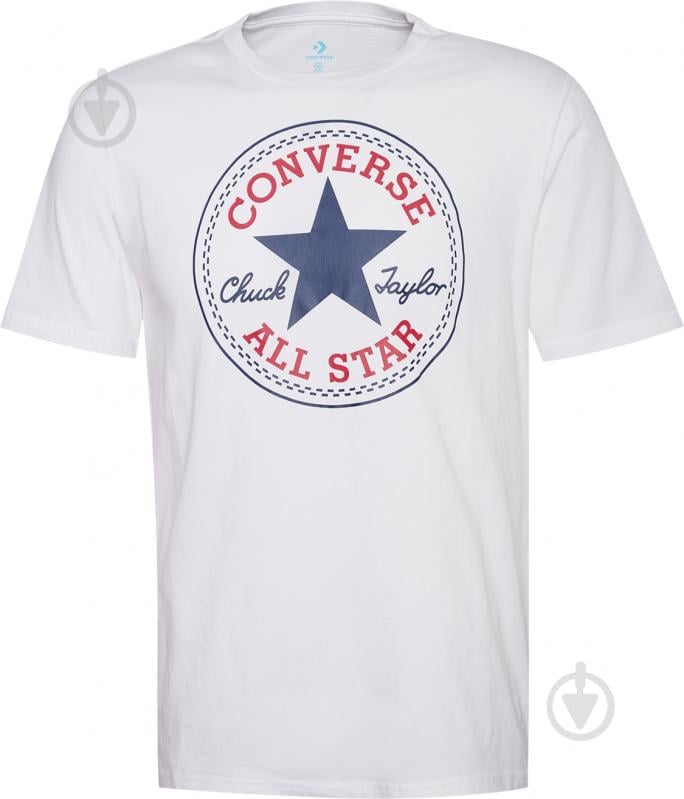Футболка Converse Chuck Patch Tee 10007887-102 р.S белый - фото 1 Футболка Converse Chuck Patch Tee 10007887-102 р.S белый - фото 1