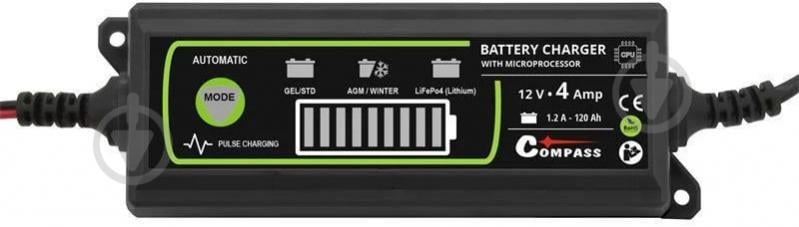 Зарядний пристрій автономний Compass 6/12В 4 А 120 А/ч (DO 07145) - фото 2