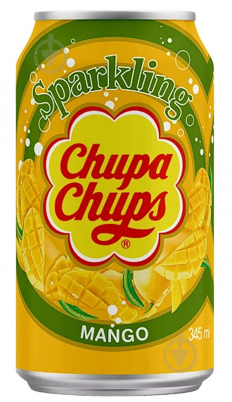 Безалкогольный напиток Chupa Chups газированый со вкусом Манго 0,345 л (8801069413310) - фото 1