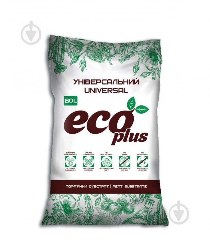 Субстрат универсальный Eco Plus Универсальный 80 л - фото 1