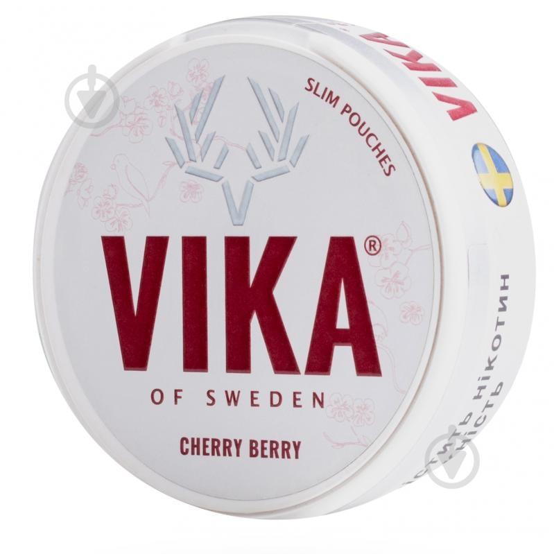 Нікотинові паучі Vika Slim Cherry Berry 25 мг - фото 1 Нікотинові паучі Vika Slim Cherry Berry 25 мг - фото 1