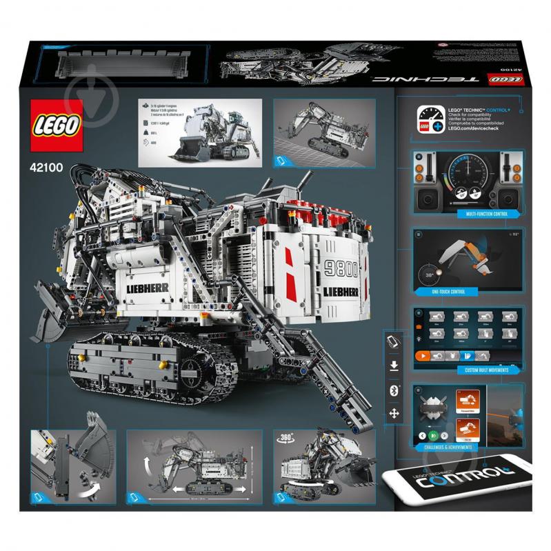 Конструктор LEGO Technic Екскаватор Liebherr R 9800 42100 - фото 7