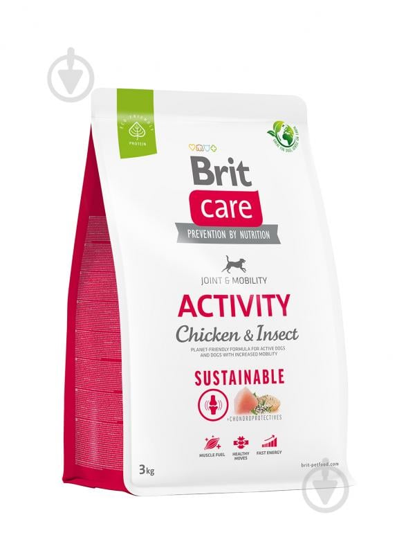 Корм сухий для усіх порід Brit Care Sustainable Activity з куркою 3 кг - фото 1