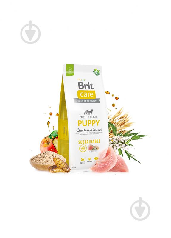 Корм сухий для усіх порід Brit Care Sustainable Puppy з куркою 1 кг - фото 2