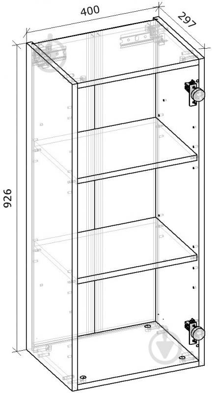 Шафа верхня Грейд Оптимум 400x926x297 мм крафт сірий - фото 2