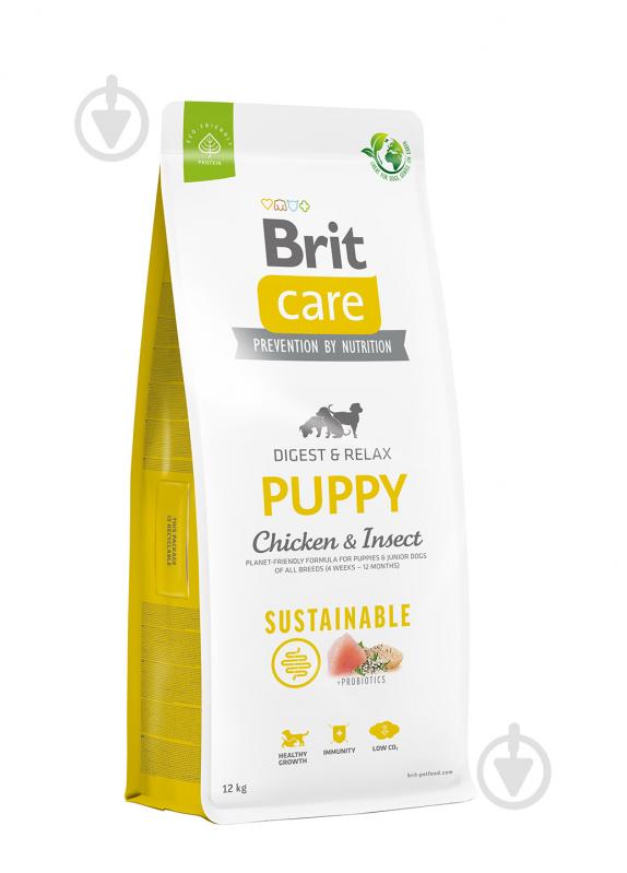 Корм сухий для усіх порід Brit Care Sustainable Puppy з куркою 12 кг - фото 1