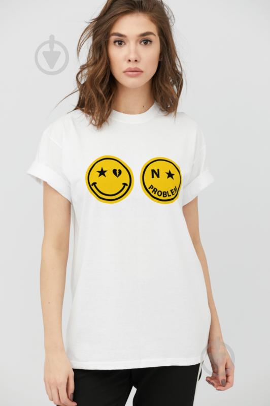 Футболка YAPPI Oversize 3702174 р.S білий - фото 1