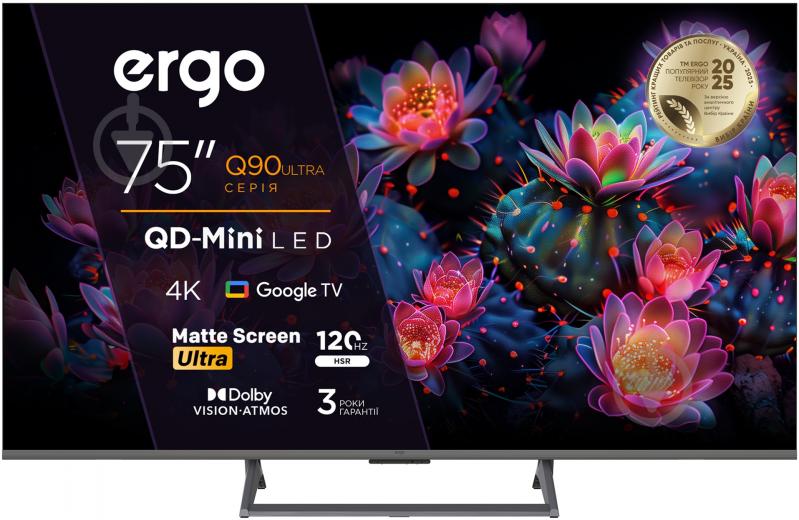 Телевизор Ergo 75MQ90 Ultra 75″ - фото 1 Телевизор Ergo 75MQ90 Ultra 75″ - фото 1