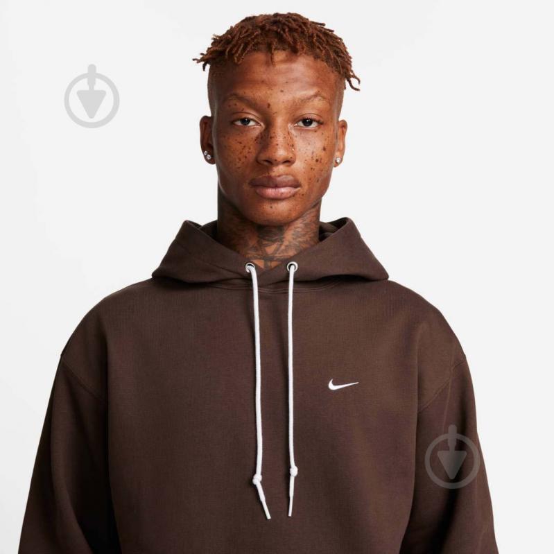 Джемпер Nike NK SOLO SWSH FLC PO HOODIE DX1355-237 р.M коричневый - фото 3