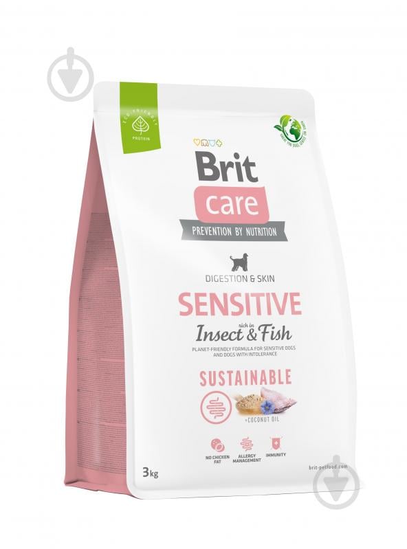 Корм сухий для усіх порід Brit Care Sustainable Sensitive з рибою 3 кг - фото 1