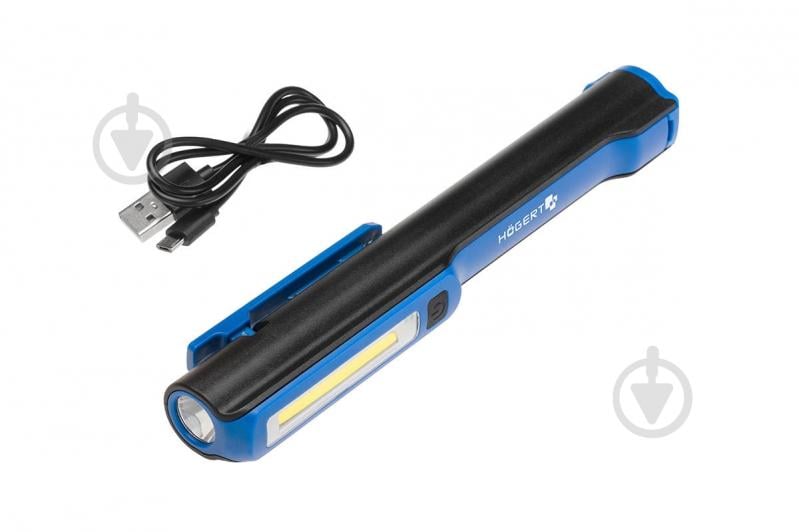 Фонарик HOEGERT HT1E406 3W черно-синий - фото 1 Фонарик HOEGERT HT1E406 3W черно-синий - фото 1