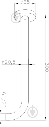 Кронштейн настенный для душа Mixxen MXZ0064-300 - фото 3