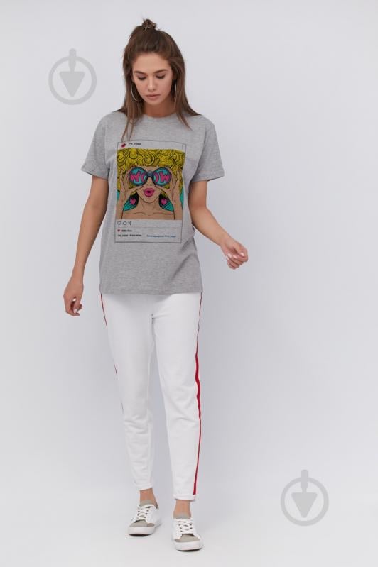 Футболка YAPPI Oversize WG3086 р.M серый - фото 2