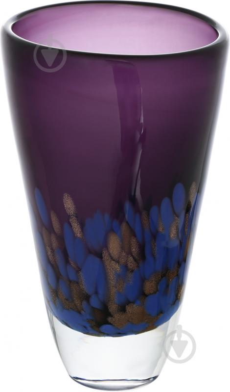 Ваза стеклянная Iris 22 см 22 см фиолетовая Другое - фото 1
