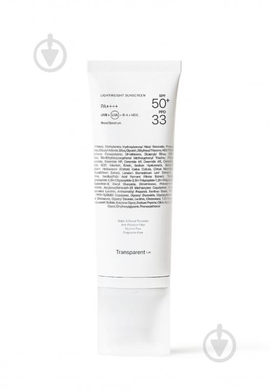 Крем сонцезахисний TRANSPARENT Lab Легкий 100 мл - фото 1 Крем сонцезахисний TRANSPARENT Lab Легкий 100 мл - фото 1