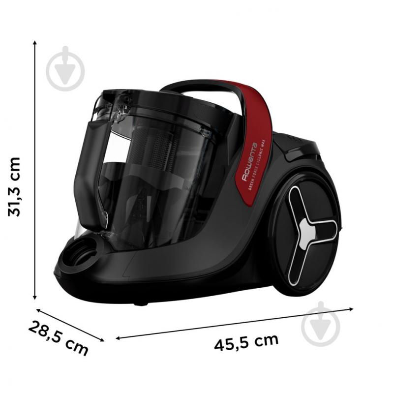 Пилосос Rowenta Green Force Cyclonic Max RO7B13EA red/black - фото 7