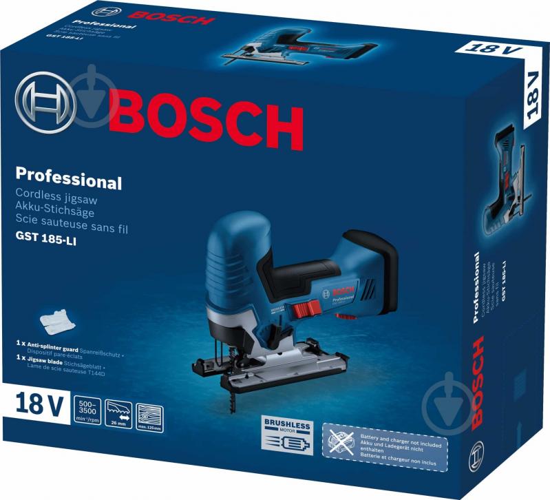 Электролобзик Bosch GST 185-LI 06015B2021 - фото 2 Электролобзик Bosch GST 185-LI 06015B2021 - фото 2