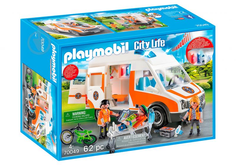 Конструктор Playmobil Скорая помощь со светом и звуком 70049 - фото 1