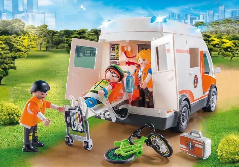 Конструктор Playmobil Скорая помощь со светом и звуком 70049 - фото 6