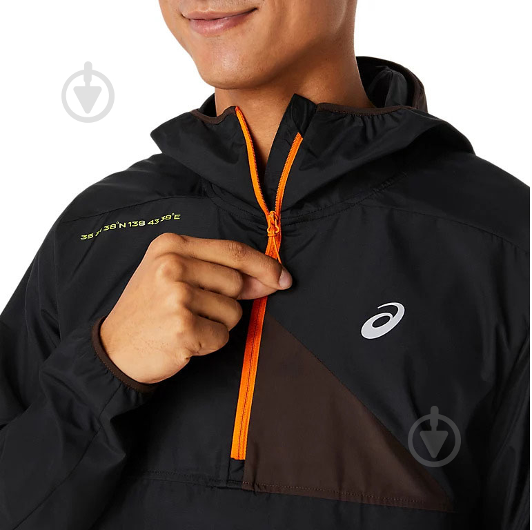 Анорак мужской Asics FUJITRAIL ANORAK 2011C382-600 р.XL черный - фото 4