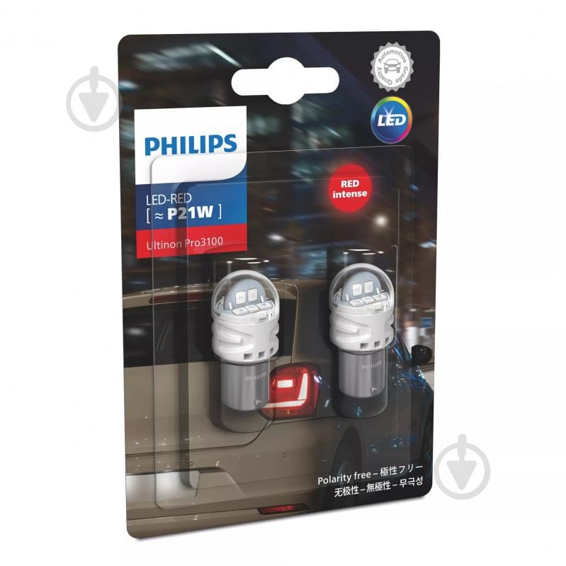 Автолампа світлодіодна Philips Ultinon Pro3100 SI P21W 1,7 Вт 2 шт.(PS11498RU31B2) - фото 1