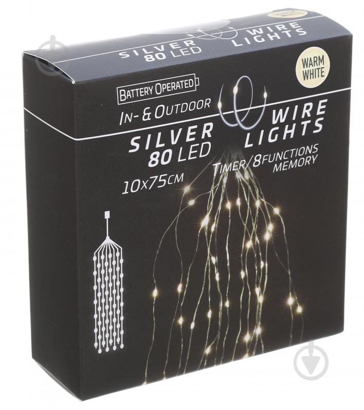 Гірлянда 80LED/на батарейк/з таймером/тепле біле світло (AX9731610) - фото 3