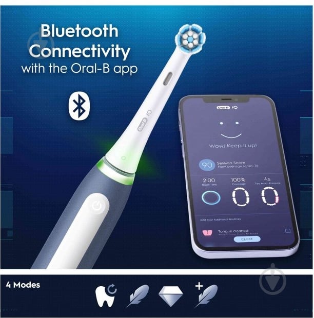 Зубна щітка Braun Oral-B iO Series 4 My Way iOG4K.2N6.1DK (10+) Ocean Blue - фото 8