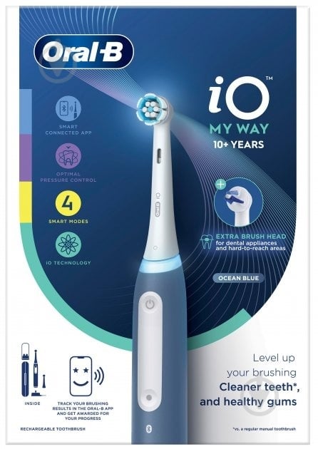 Зубна щітка Braun Oral-B iO Series 4 My Way iOG4K.2N6.1DK (10+) Ocean Blue - фото 9