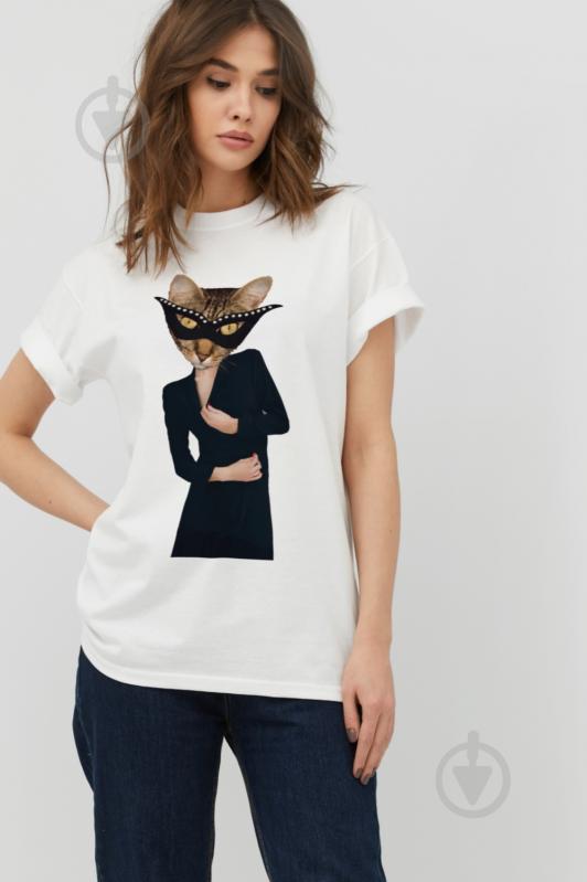 Футболка YAPPI Oversize 3702178 р.S белый - фото 1