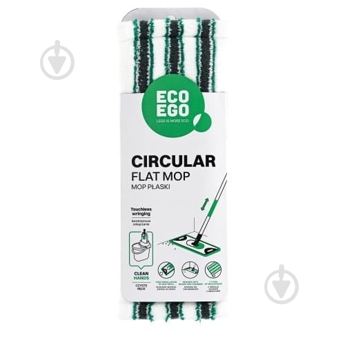 Комплект швабра і відро з механічним віджимом для прибирання York Eco Ego CIRCULAR білий - фото 4