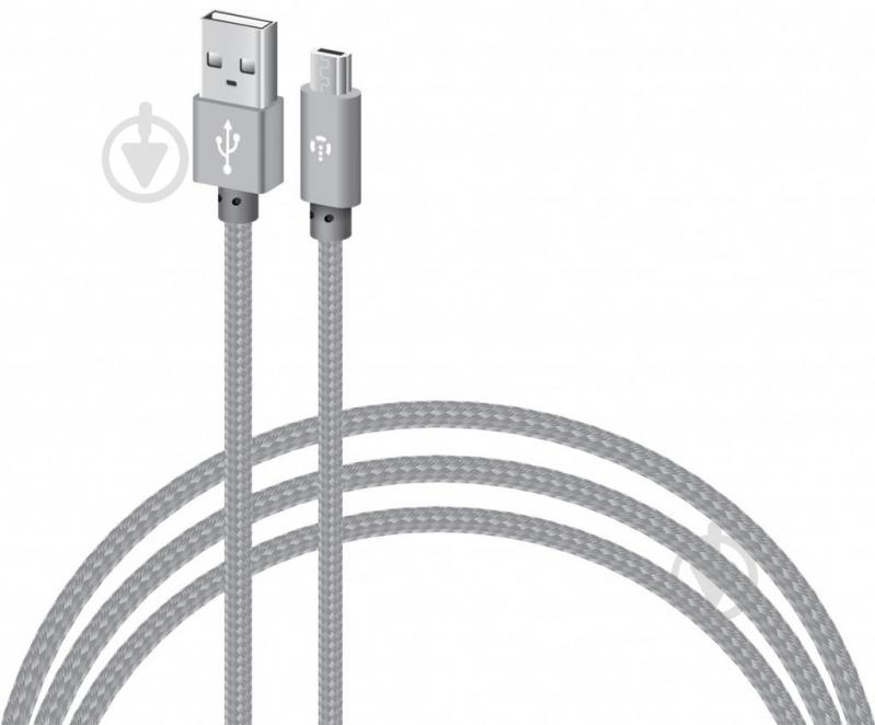 Кабель Intaleo CBGNYM2 Micro USB 2 м сірий (1283126477683) - фото 1