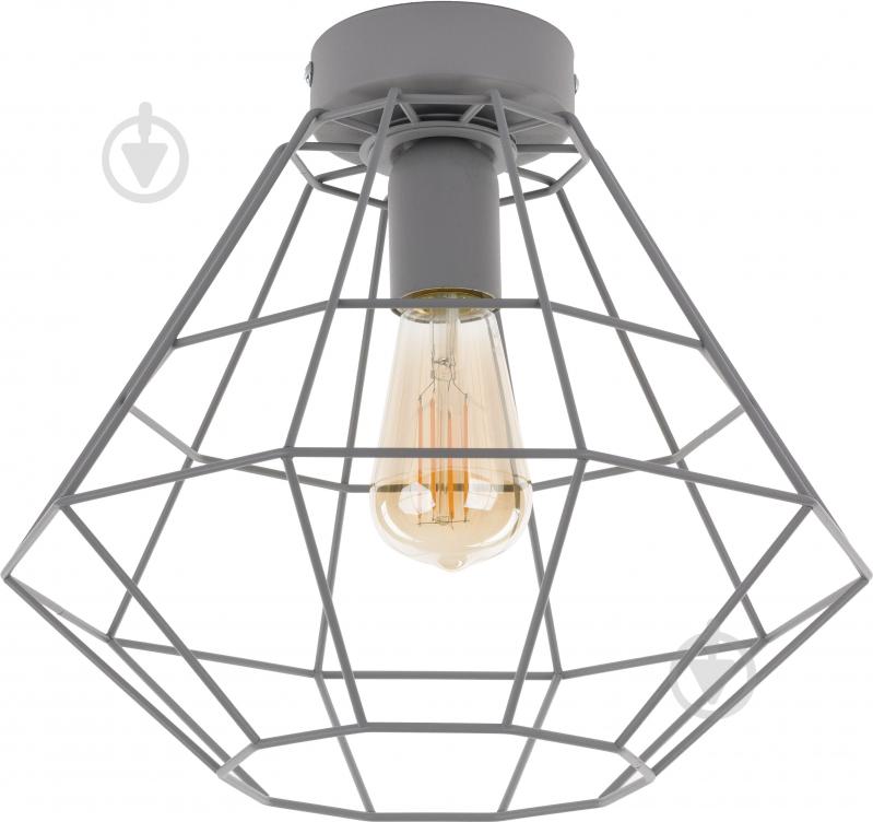 ВИТРИНА! Люстра потолочная TK Lighting Diamond 1x60 Вт E27 серый 2296 - фото 1