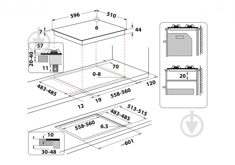 Варочная поверхность газовая Whirlpool HAGS 61F/WH - фото 7