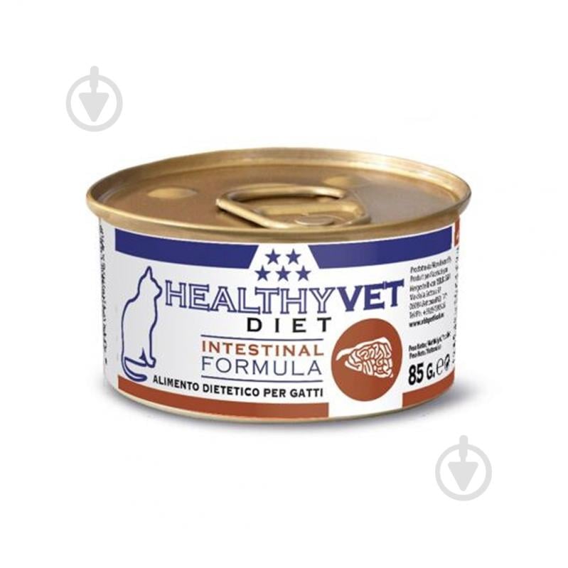 Корм вологий для котів HEALTHYVET Intestinal Formula, паштет, ж/б 85 г - фото 1 Корм вологий для котів HEALTHYVET Intestinal Formula, паштет, ж/б 85 г - фото 1