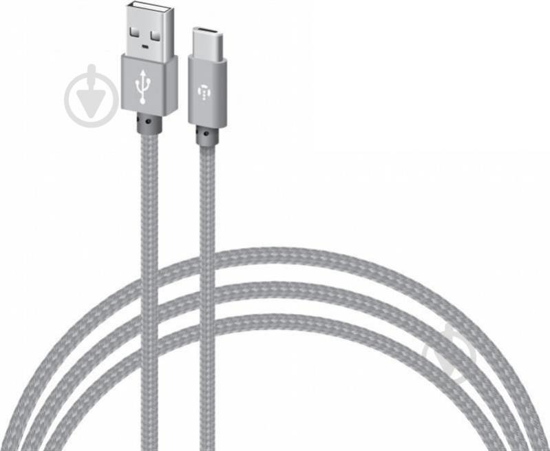 Кабель Intaleo CBGNYT1 USB Type-C 1 м серый (1283126489136) - фото 1