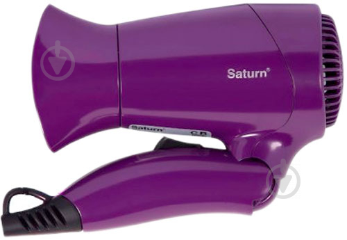 Набор Saturn фен + міні вирівнювач волосся ST-HC7330 purple - фото 5