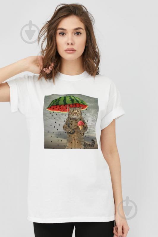 Футболка YAPPI Oversize WW3044 р.M белый - фото 1