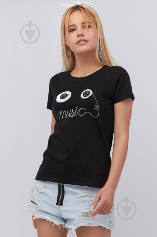 Футболка YAPPI Basic WB1043 р.M чорний - фото 1