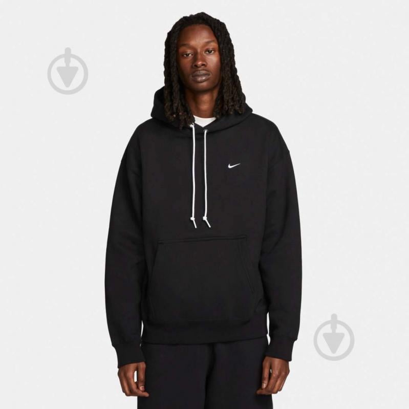 Джемпер Nike NK SOLO SWSH FLC PO HOODIE DX1355-010 р.XL черный - фото 1