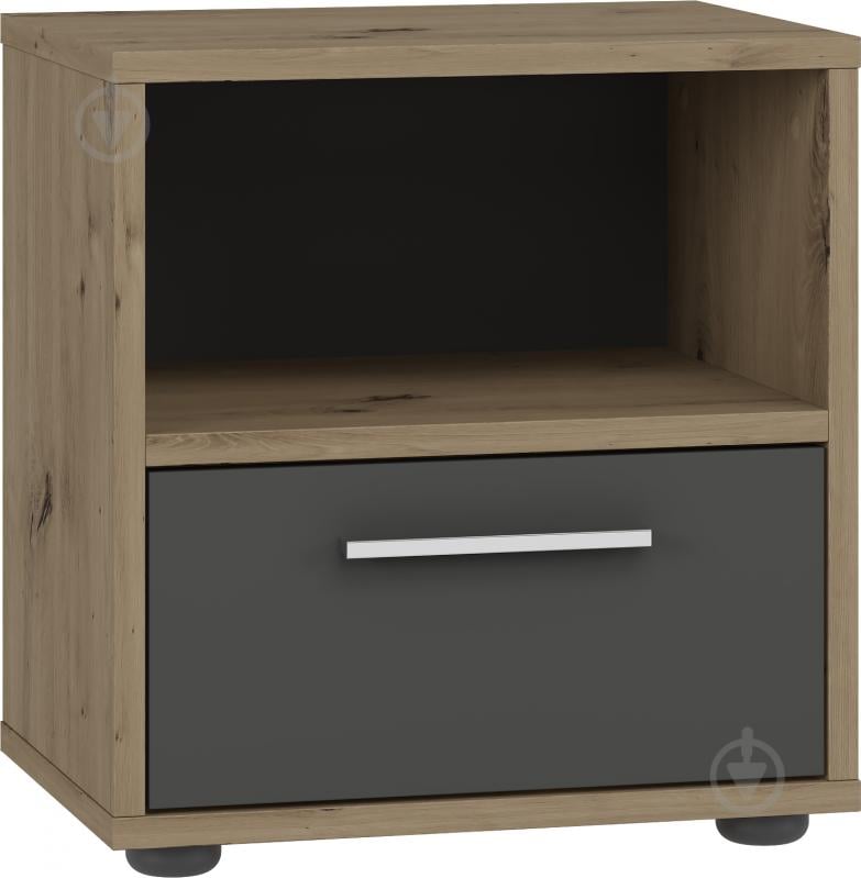 Тумба приліжкова Грейд Лайт 1я 390x415x283 мм дуб крафт золотий/графіт сірий - фото 1