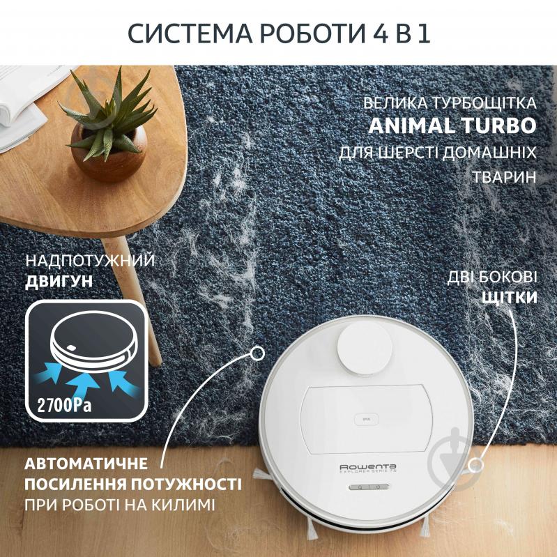 ВІТРИНА! Робот-пилосос Rowenta X-PLORER Serie 75 S+ RR8597WH white - фото 5 ВІТРИНА! Робот-пилосос Rowenta X-PLORER Serie 75 S+ RR8597WH white - фото 5